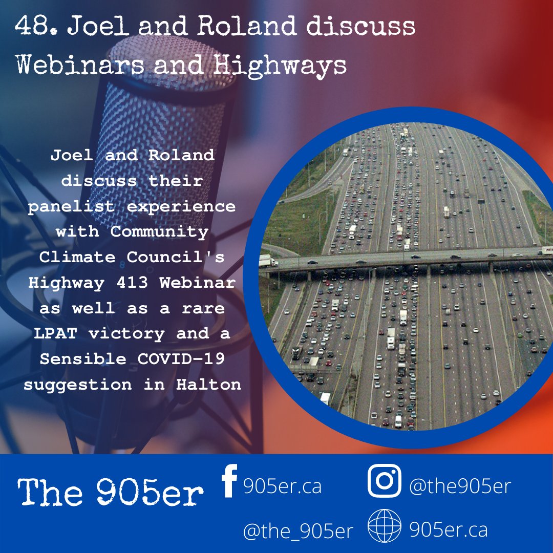 the_905er's tweet photo. We had a fantastic time as panelist with @peelclimate webinar on #highway413.  This episode we discuss the event and the growing movement to stop this project.  In addition to some #LPAT victories and #Halton's sensible #covid19 suggestion
#the905 #onpoli
https://t.co/LoADkWmPfE https://t.co/GxwXhrbXtr
