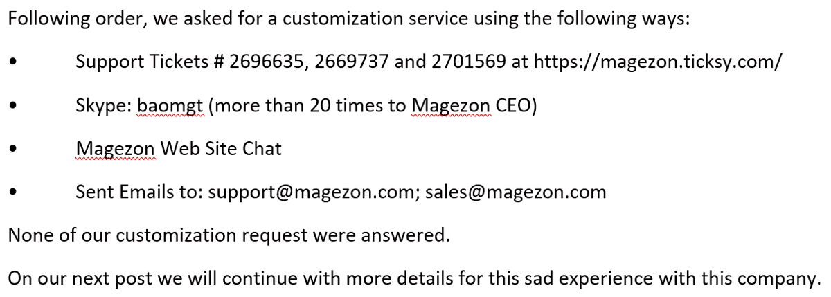 GinoiJewels's tweet photo. We will tell through several posts, our experience with https://t.co/tsuMyVp1rq and what a support team should not do.
Our story started on January 22th, 2021 after placing Order # 000003588 to buy a Magento Ninja Menus Module at a cost of USD 169
@magento @magezonvn @mageplaza https://t.co/eOafpmvJXu