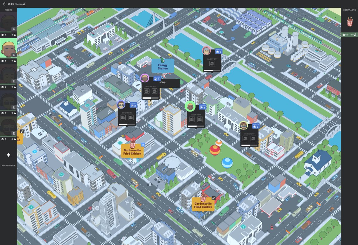 FoodRidersGame's tweet photo. @pineapple_works @PlaceholderGW 🛵Become the boss of a food delivery company, hire people to take and deliver orders from restaurants to customers on time, with @FoodRidersGame.

🍔Try the latest alpha version for free on https://t.co/vuT9N19bGf

And leave feedback if you can 🤞 https://t.co/QQ9O2FpZCP