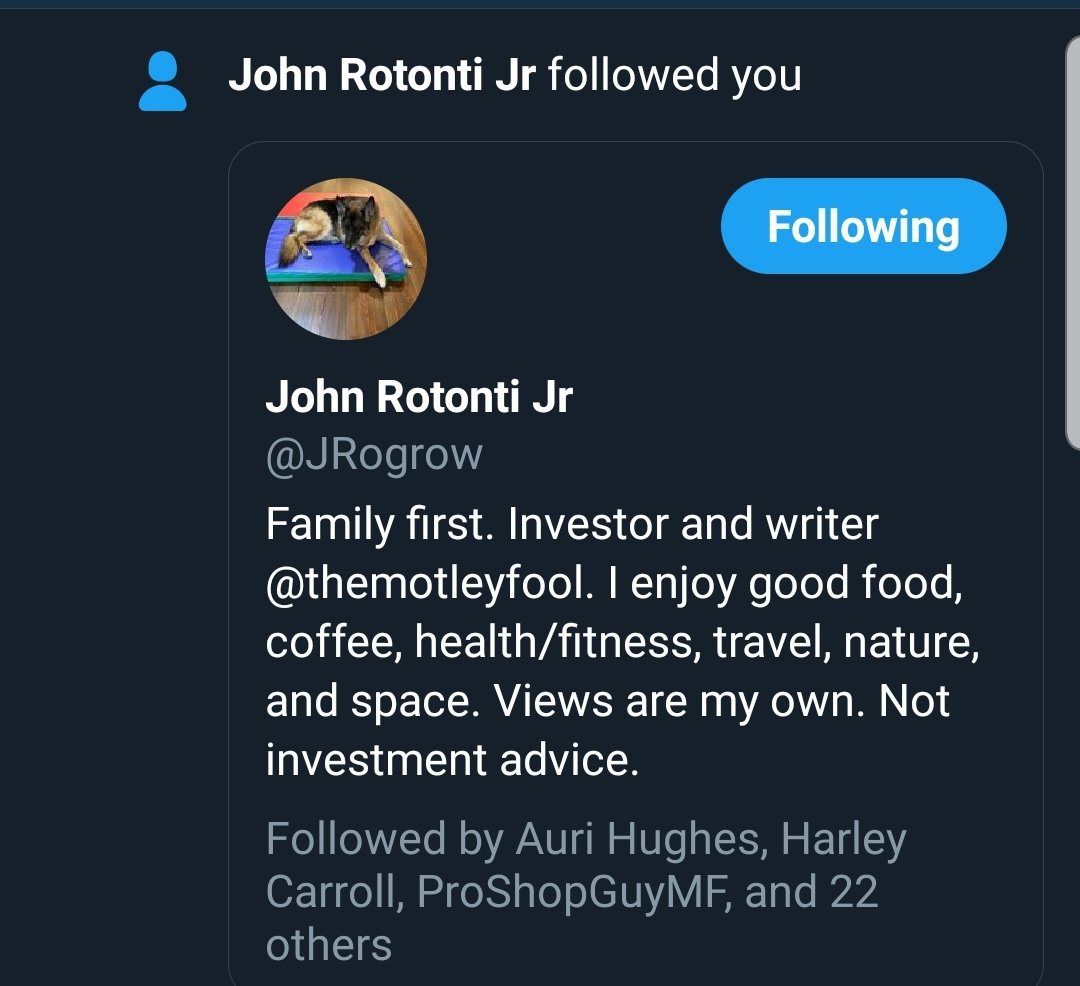 amateuristo's tweet photo. Boom! 8.3% of my followers consist of a top tier investor 🤯🔝 👑 😆

Thank You @JRogrow!
#BFOF

@TomGardnerFool
@DavidGFool @BrianFeroldi @ApparentlyLeft @bwithbike @TMFOtter @AndyCCross @asitmap @David_Kretzmann @dannyvena @DanCaplinger @TMFJMo @TMFChrisHill https://t.co/9GjSIvY79p