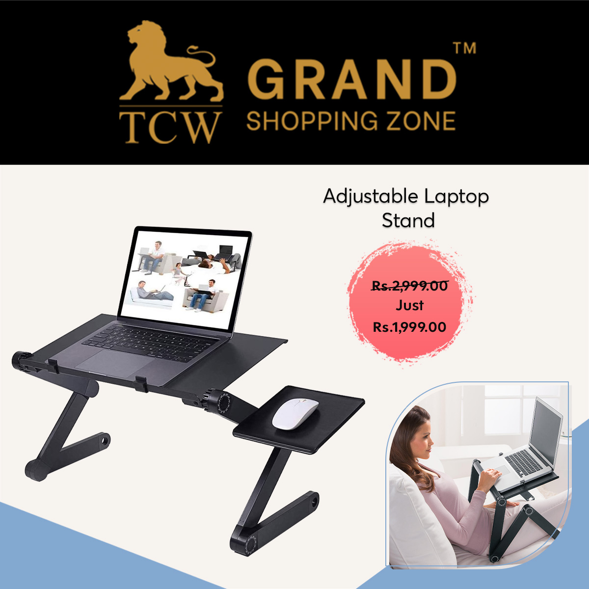TcwGrand's tweet photo. Work and study from home made easier by 
Adjustable laptop stand...

Buy Now : https://t.co/seXQv4fxXi

https://t.co/1ql5E8Vitg

#grandshoppingzone #tcw #laptop #laptopstand #buyonline #table #shoppingonline https://t.co/nhZHiVCLm5