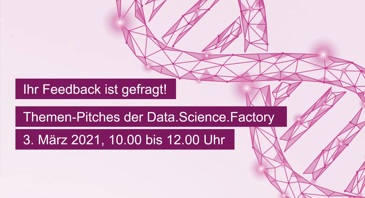 Team_BITMARCK's tweet photo. Schon angemeldet? Am 3. März finden die nächsten Themen-Pitches der #DataScienceFactory statt. Entscheiden Sie mit über die nächsten #Projektthemen der Factory! Die Anmeldung erfolgt nach Login über unser Kundenportal https://t.co/z6SJHSs3S2 https://t.co/qhqDexB6RP