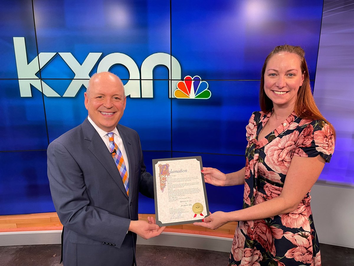Kaxan_KXAN's tweet photo. Wow! Mayor Adler has made it official, Feb 25th will now be known in Austin as “Jim Spencer Day!” 👏🎉 So well deserved for such an amazing human! ❤️ Let’s get the hashtag #JimSpencerDay going! RT #Austin https://t.co/AqyiGTr73R
