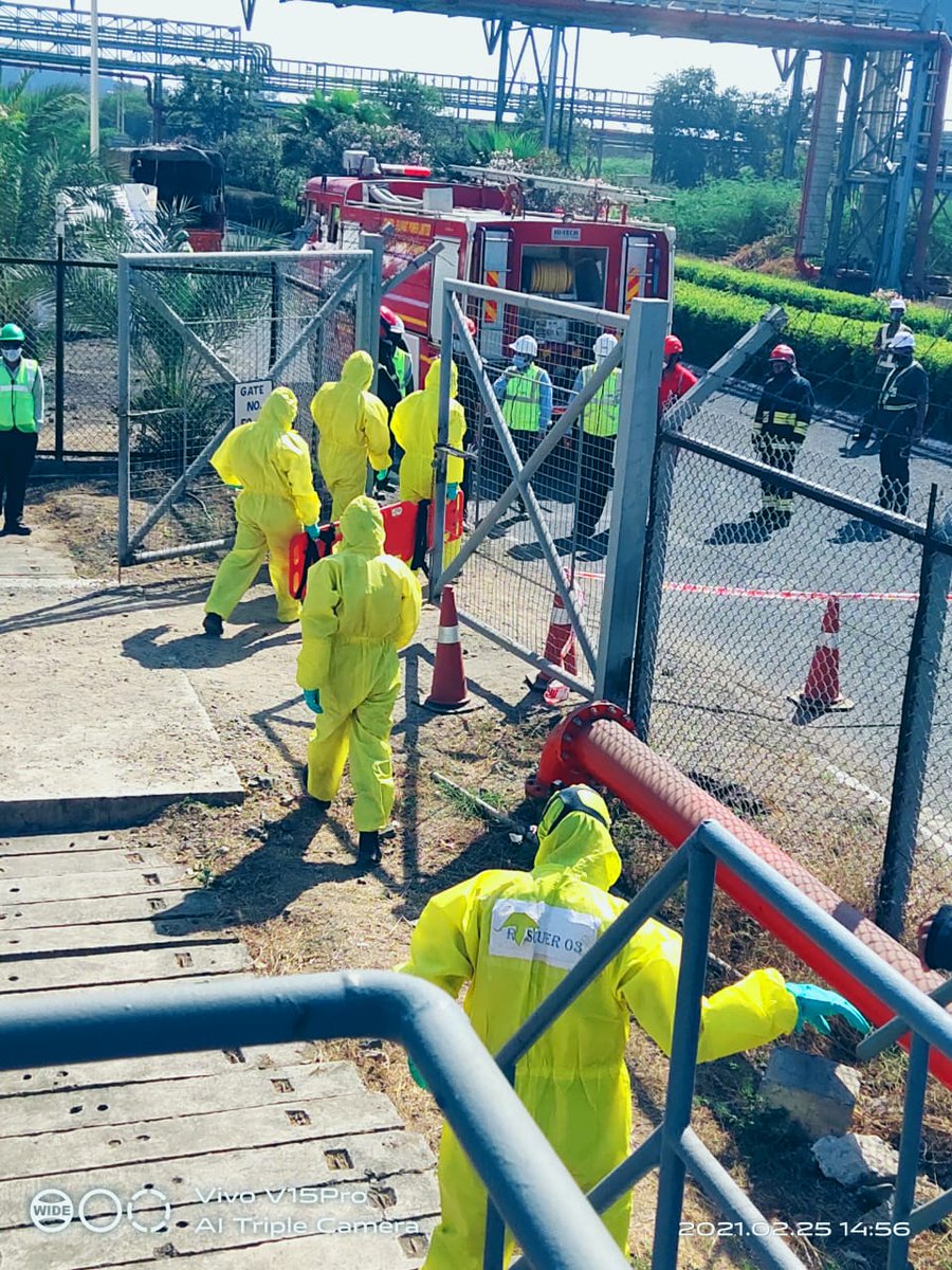 06NDRF's tweet photo. A Joint  Mock Exercise was conducted on #CBRNe (Chemical Emergency) by TEAM 6 NDRF  with Tata  Group &amp; other stakeholders at Coastal Gujarat power Ltd., CGPL Mundra ,Kutch Bhuj, Gujarat, India.
@NDRFHQ 
@TataPower 
#CGPL
#GIDCGujarat
@PIBAhmedabad  
#NDRF4U https://t.co/bHvKntjOt4
