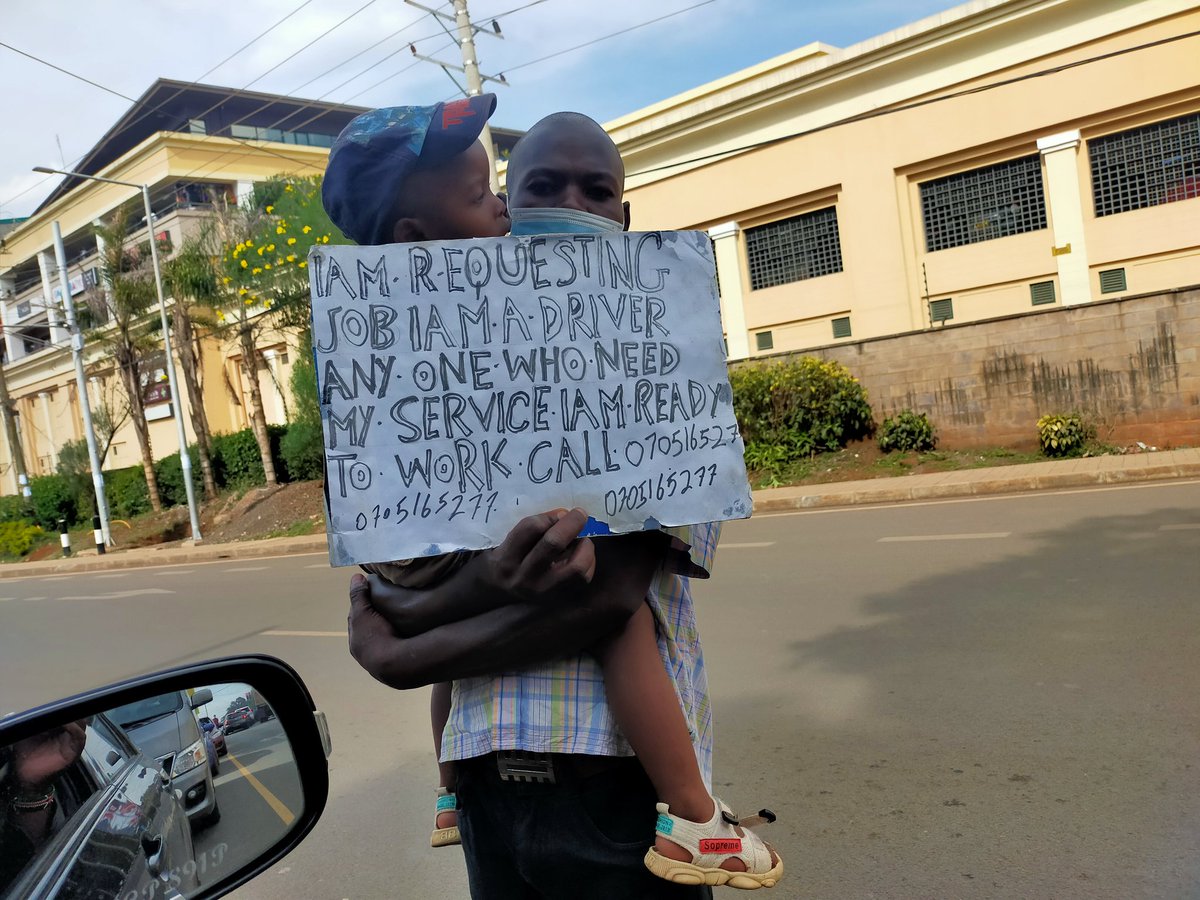 Today is the 5th day I have seen this man at Nakumatt Junction Kingara road entrance. I slowed down talked to him. He says he is almost homeless and all he needs is a job. He is qualified driver. His papers are available on demand. Give him a job if you have an opening! Call him