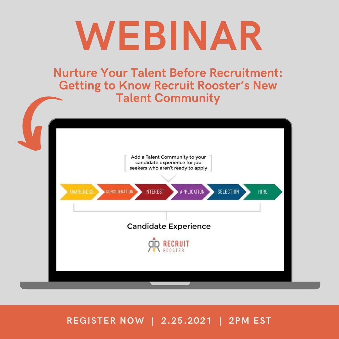 recruitroosters's tweet photo. Our webinar starts in 5 minutes! Join the conversation by tweeting using the hashtags #RoosterChat and/or #DEchat during the event. #HR #HumanResources #Recruitment https://t.co/zmUTw7XvYz