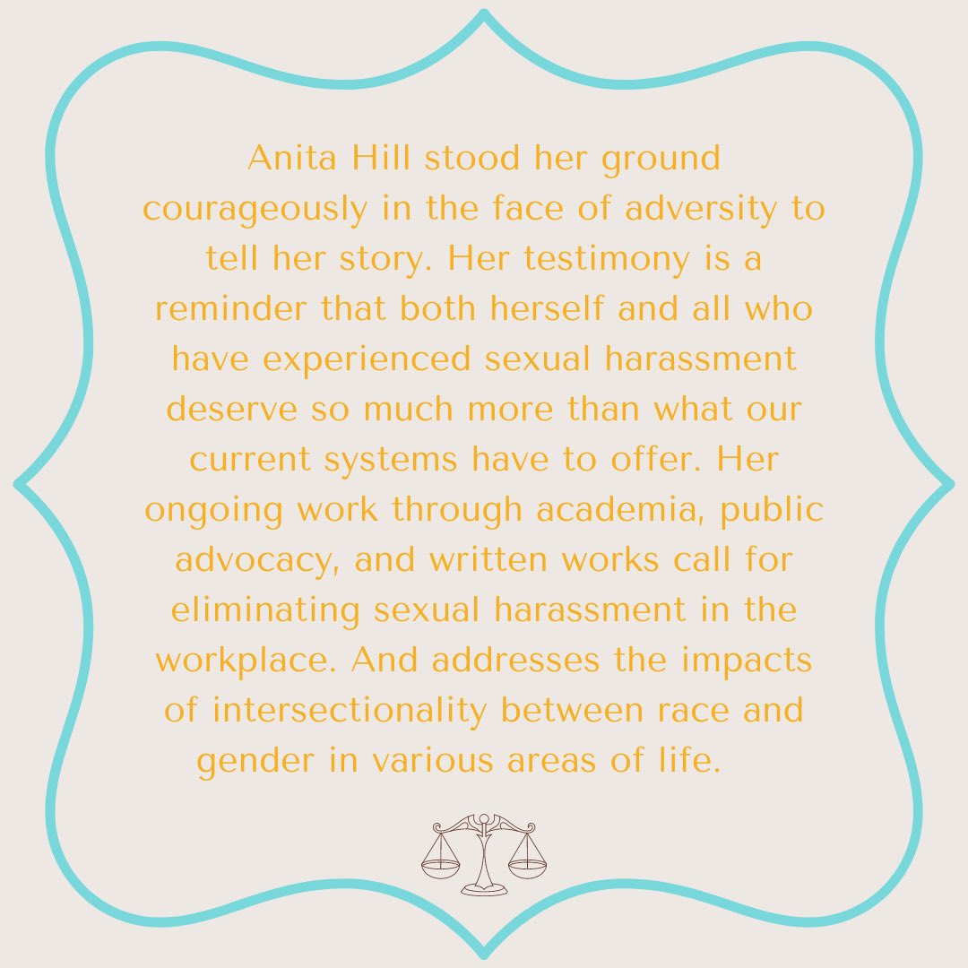 BWFGWU's tweet photo. Week 4 of our BWF Herstory Spotlight: Ms. Anita Hill
“I did what my conscience told me to do. You cannot fail if you do that.” 🙌🏾 https://t.co/8jnf9XrCiy