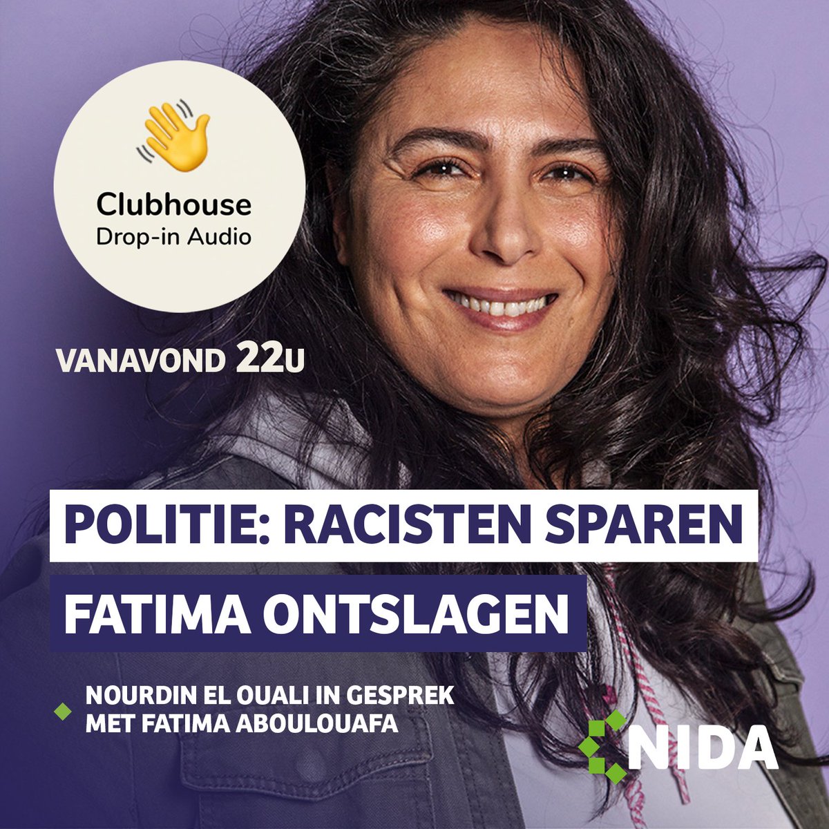 NIDApartij's tweet photo. Hoe ziek?! 😱 Terwijl de @Politie_Rdam racisme bij agenten vandaag spaart, ontslaat (!?!) @politiehaagland  vandaag Fatima Aboulouafa 💚 die het racisme aankaart! 

In #Clubhouse vanavond @Nourdin_  en @fatima_fierce om 22:00 jij ook?

Check ook: https://t.co/JNkd5pqbpY https://t.co/SpPolwcquP