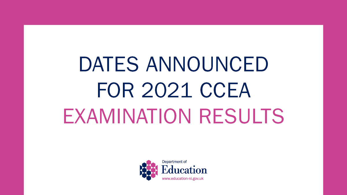 Education Minister Peter Weir has announced the dates for results of CCEA 2021 examinations.
bit.ly/3uAnnE2