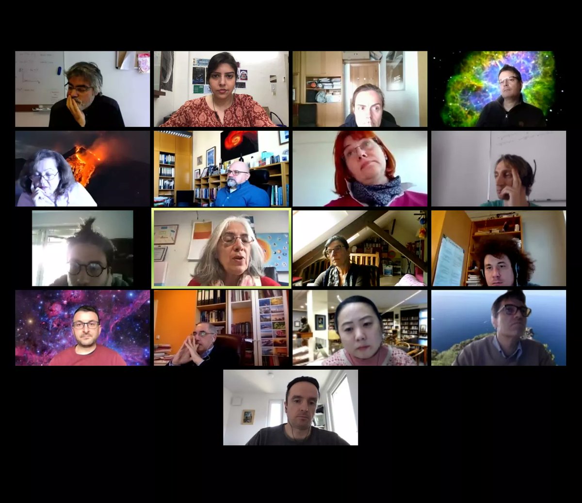 astro_roamer's tweet photo. Deep discussions about the future of #NeutronStar EoSs 🤔 Happy to e-meet all my European collaborators again 😀 #CompOSE2021 #virtualmeeting https://t.co/guRF1lc8GS