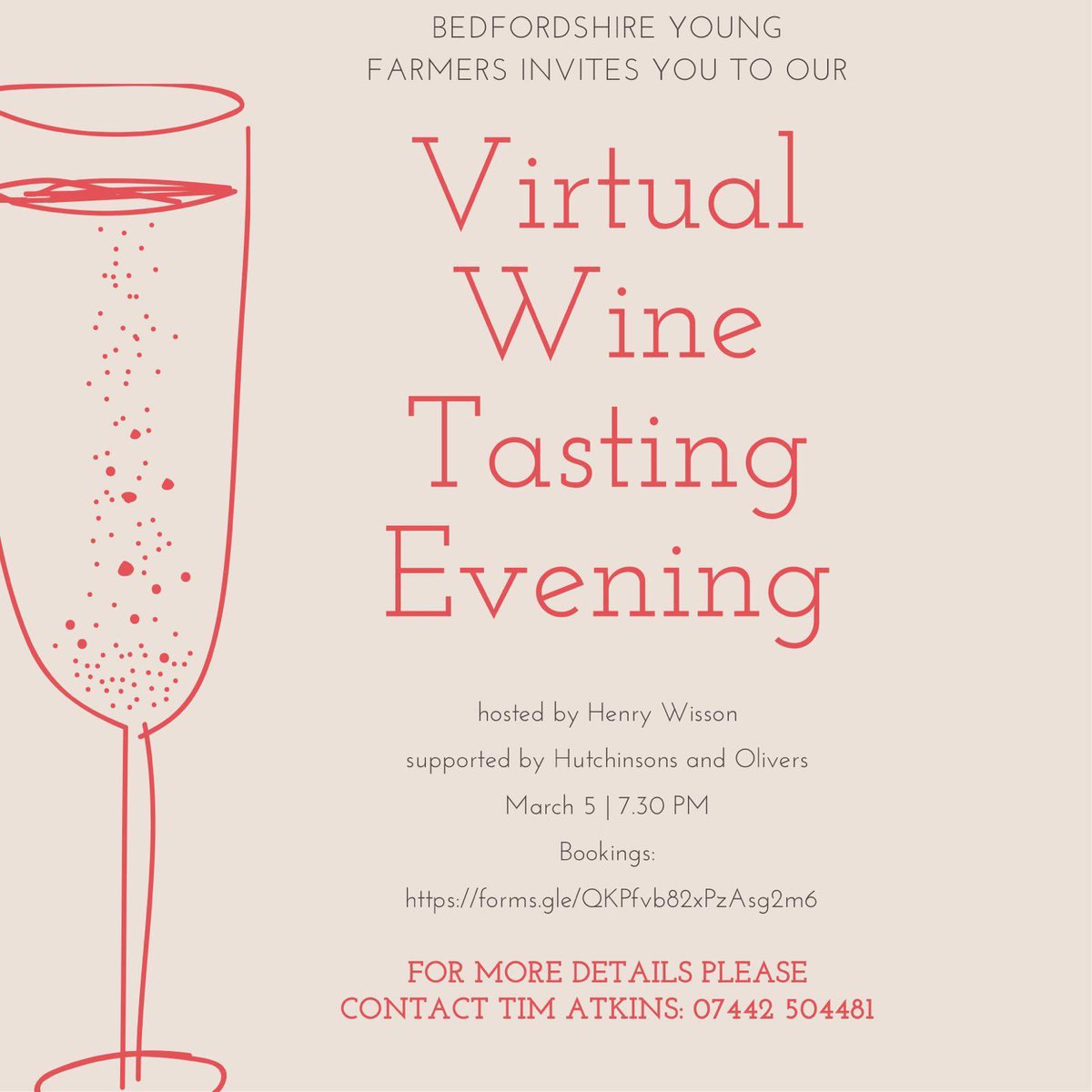 24 hours left to book into our virtual wine tasting! Tickets close tomorrow

Book via the link here: forms.gle/QKPfvb82xPzAsg…
