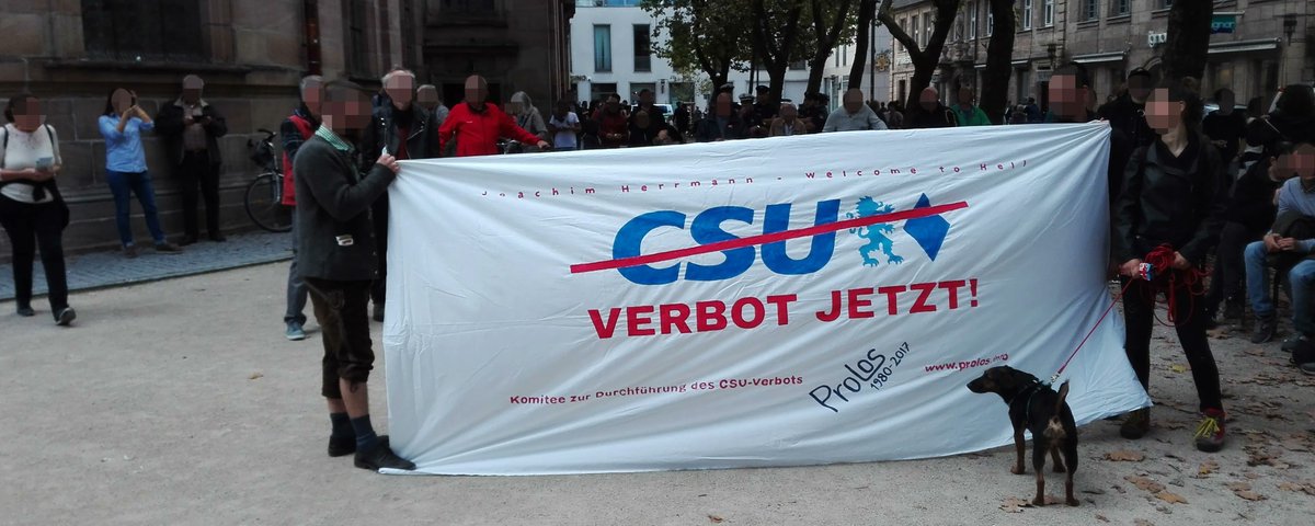 Prolos_Nbg's tweet photo. Einen Lösungsvorschlag für das #CSUProblem gibt es schon lange: Das sofortige #CSUVerbot.
Schließlich gilt es, die Bevölkerung vor solchen Vereinigungen zu schützen und Recht und Sicherheit endlich herzustellen. https://t.co/CxatYlxKti