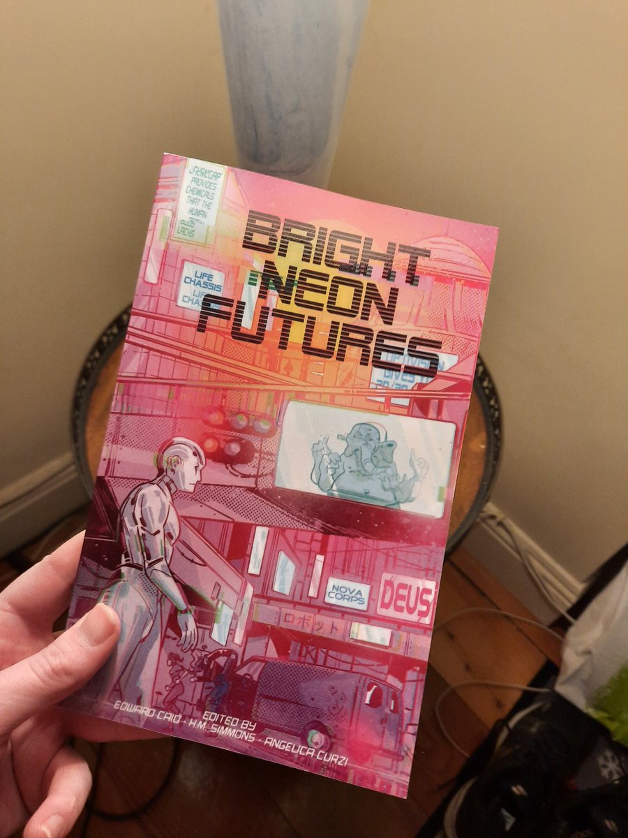 Andrea_Rey48's tweet photo. My long awaited copy of Bright Neon Futures has finally arrived!
It features my short story 'Heavenhell City'

Big thank you to all at @NeonNightdrive 

#writing #anthology #cyberpunk #amwriting #publishing 

https://t.co/leAbh5ImLU Get a copy here ! https://t.co/BgqPbacBNY