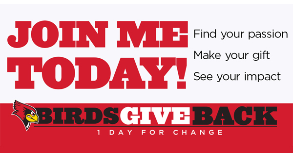 Today is a BIG day! Every year <a href="/MrPRichey/">Peter Richey</a> and I celebrate #BirdsGiveBack and if you can, join us in giving a little bit back to a place that had such a positive impact on our lives! Use my ambassador link to support <a href="/IllinoisStateU/">Illinois State</a> <a href="/educationISU/">Education at ISU</a>: bit.ly/2NIB9nb