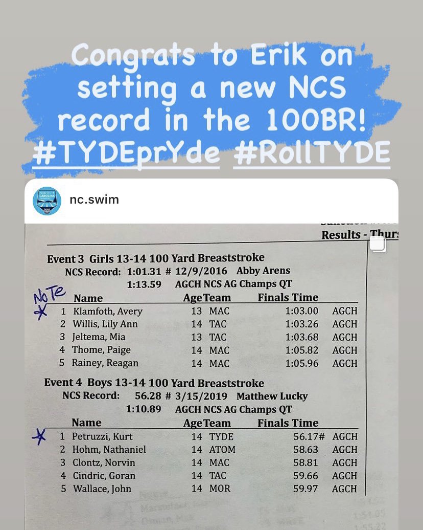 TYDE Swim Team tweet media