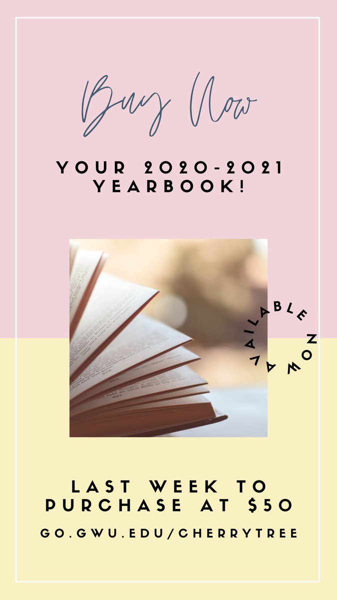GWCherryTree's tweet image. 3 more days to buy your Cherry Tree Yearbook for only $50!