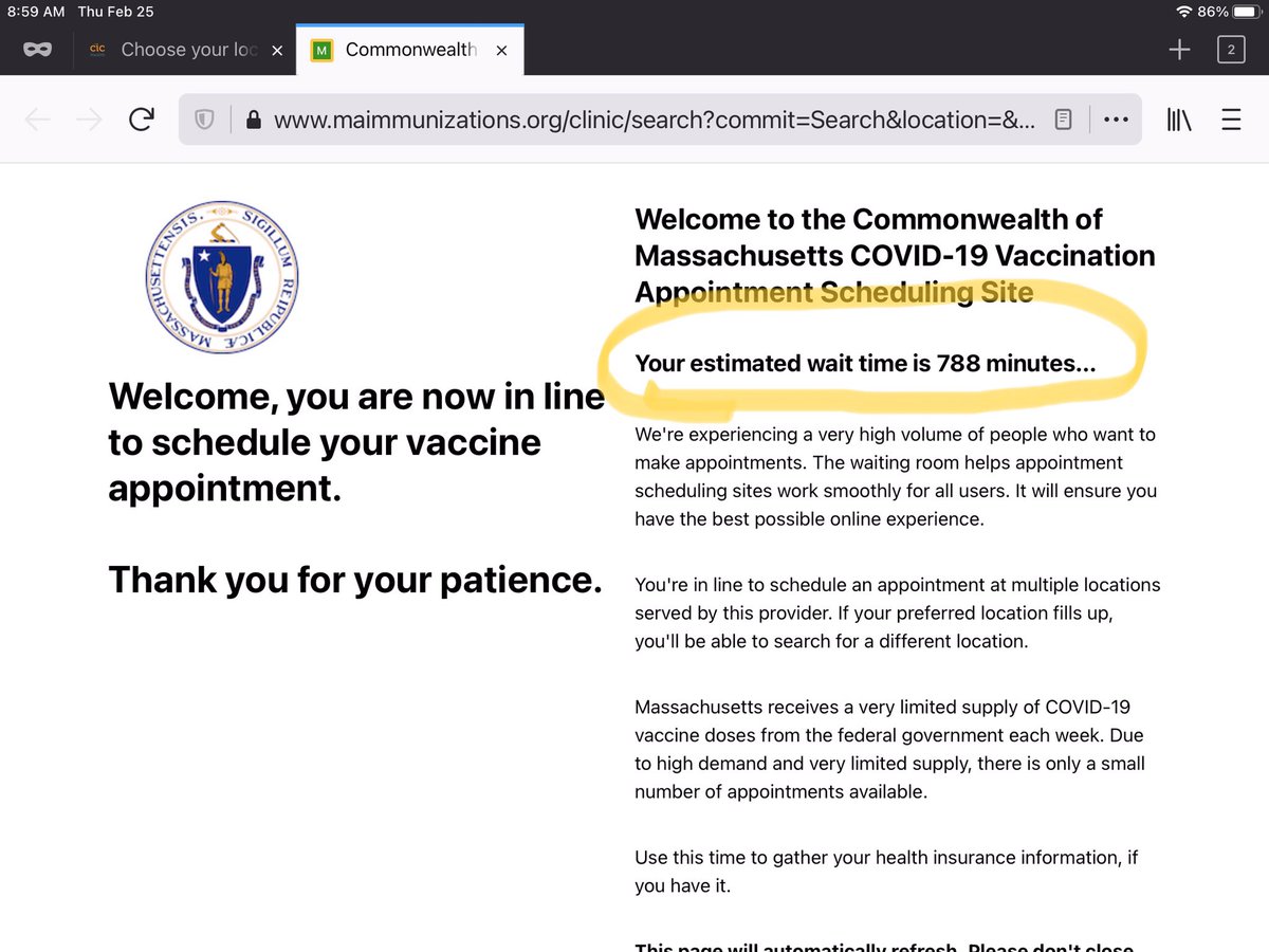 suemosher's tweet photo. @ericfisher For Gillette. Logged on at 8:06, wait time was 45 mins. Clearly moving in the wrong direction. I think we can do better than this. https://t.co/DI9wEW91mE