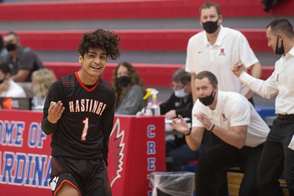 Congrats to Gabe Garcia for breaking the 3pt makes in a season record at Hastings High.  Gabe splashed 71 3pt shots this season after not playing basketball last season!  Pretty proud of this kid!  #RISE