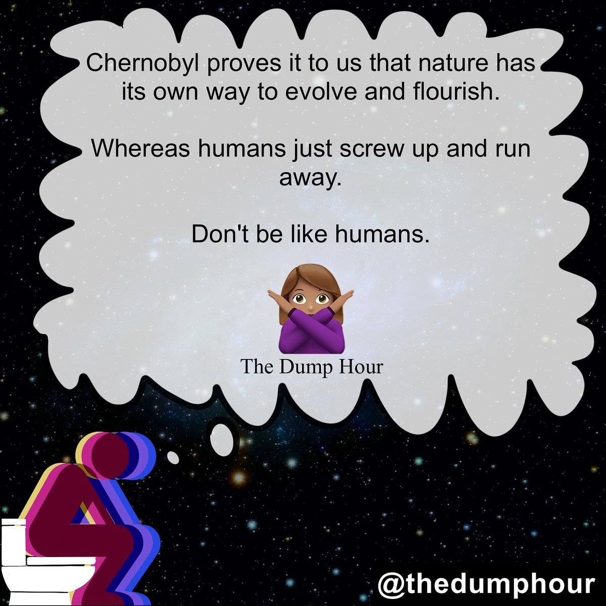 DumpHour's tweet photo. “There was nothing sane about Chernobyl. What happened there, what happened after, even the good we did, all of it… all of it, madness.”

#Chernobyl #Environment #Ecology #Earth #Humanity #Life #Nature #Biodiversity #ClimateChange https://t.co/qPlvZ7l4Mx