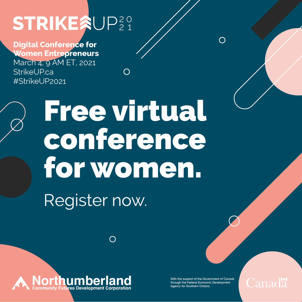 FITTNews's tweet photo. 💪We're proud to support @StrikeupCanada, a FREE virtual conference aimed at advancing women’s economic empowerment and growing the number of #womenowned #Canadianbusinesses! Get access to resources, expert advice and networking contacts on March 4th! https://t.co/keG5Ed8zhS 📅 https://t.co/fpXGCQ7U5s