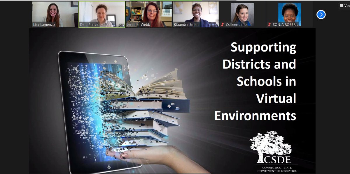 EducateCT's tweet photo. THX @CCSSO, @Hartford_Public @KiaundraSmith & #CTCommissionersNetwork partners for joining us to explore CSDE's ecosystem of support available to CT districts & strategies to advance school improvement processes virtually. Resources: https://t.co/KJziZM4vrT. #hphs #StatesLeading https://t.co/M1wviwjfdO