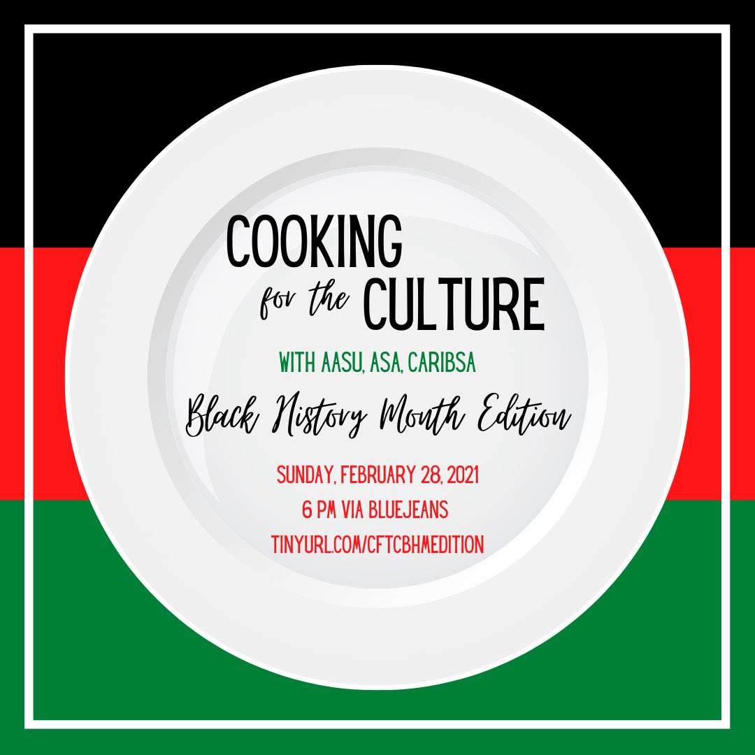 GTCaribSA's tweet photo. Cooking for the Culture is back for Black History Month! Join us this Sunday for another delicious recipe and instructions on how to make it! https://t.co/ggb2ICG7og