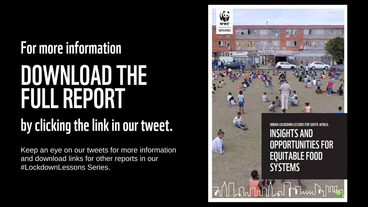WWFSouthAfrica's tweet photo. #LockdownLesson Report 1: Lockdown has shown us that local government should take a more hands-on approach when it comes to food security.
Download WWF’s #LockdownLessons food report: https://t.co/HkouXKLknA
@CityofCT @CityTshwane @CityofJoburgZA @eThekwiniM https://t.co/AjLVlroalH