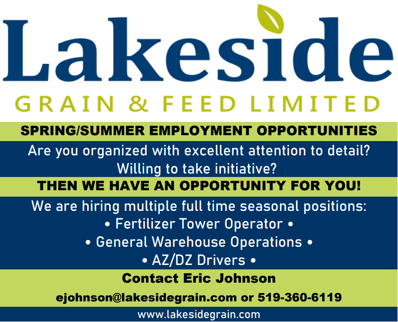 The snow is melting and the spring is fast approaching. We are hiring at both Melbourne and Forest locations. Join us this season! Retweets appreciated. #ontag <a href="/agromartgroup/">The Agromart Group</a> <a href="/Lakesidegrain/">Lakeside Grain & Feed Limited</a>