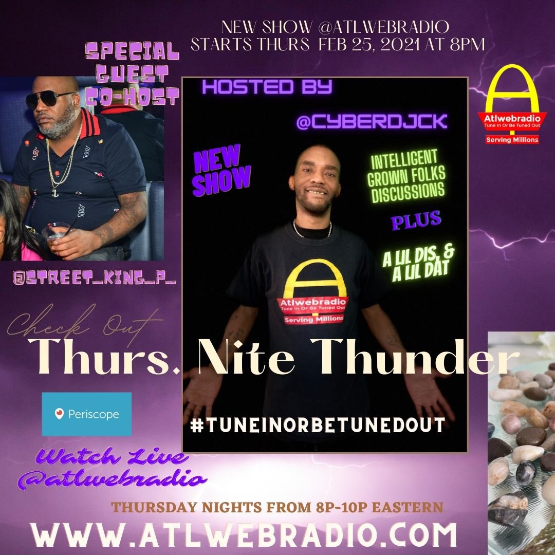 Tonite ALL ROADS LEAD TO THURSDAY NITE THUNDER <a href="/atlwebradio/">WAWR-db Atlwebradio</a> 8p