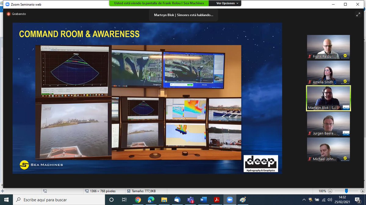 GliderPLOCAN's tweet photo. Attending the great webinar on #Autonomous #Maritime #Navigation hosted by @SeaMachines &amp; #DeepBV @UnmannedSystem @IMOHQ @KOGMaritime @AutoshipProject @Ocean__Infinity @UTEKUSV @salvamentogob @mitmagob #AI #IoT #DeepLearning #TestSite #ICTSNews @plocan https://t.co/eAegCRHKqC