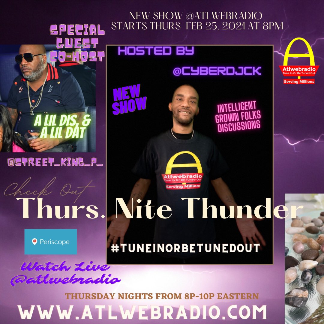 Tonite ALL ROADS LEAD TO THURSDAY NITE THUNDER <a href="/atlwebradio/">WAWR-db Atlwebradio</a> 8p