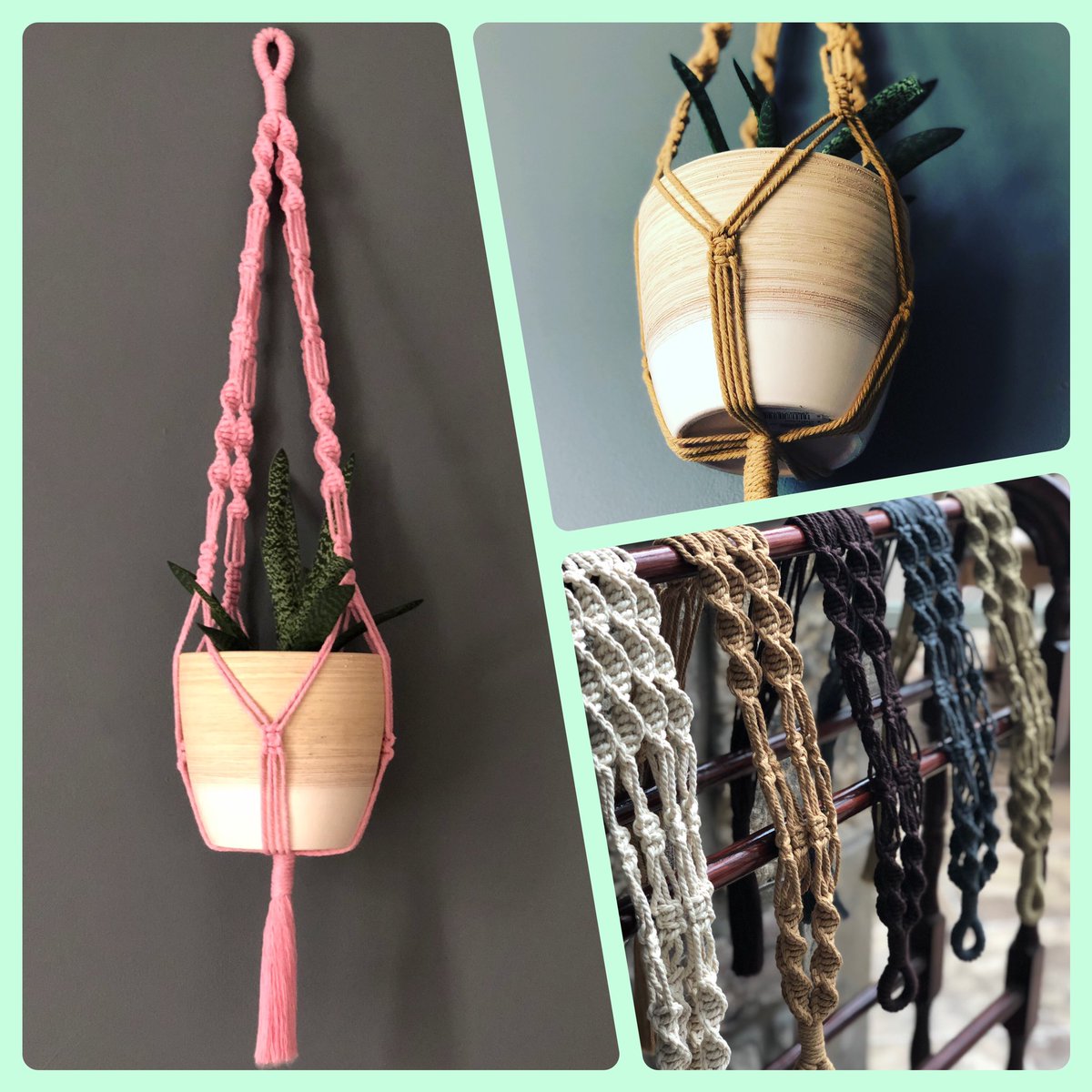 24 HOUR SALE

ANY COLOUR PLANT HANGER GET £1 OFF!!!

Usually £15, now £14 WITH FREE P&amp;P!!!

All made to order with many colours available!

Email at tomsmacrame@gmail.com or comment below to order!