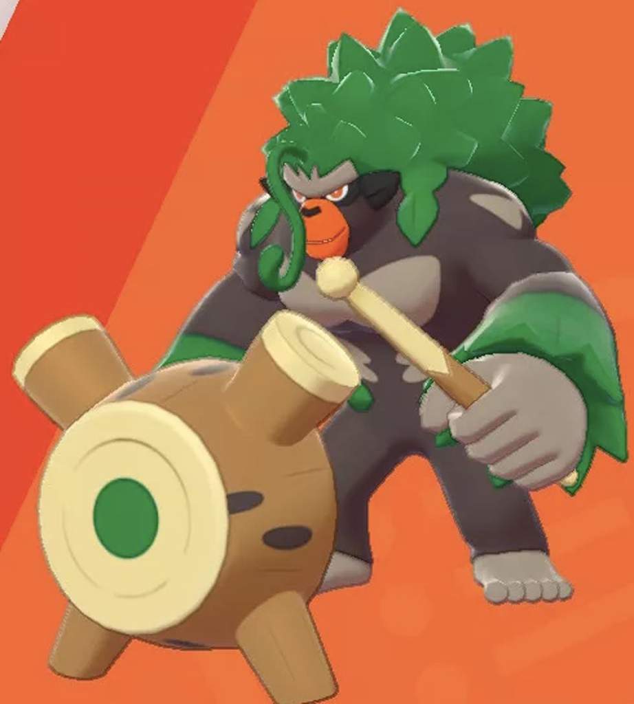 some of the sword/ shield Pokémon designs are batshit but i gotta hand it to em cos rillaboom is cooler than me
