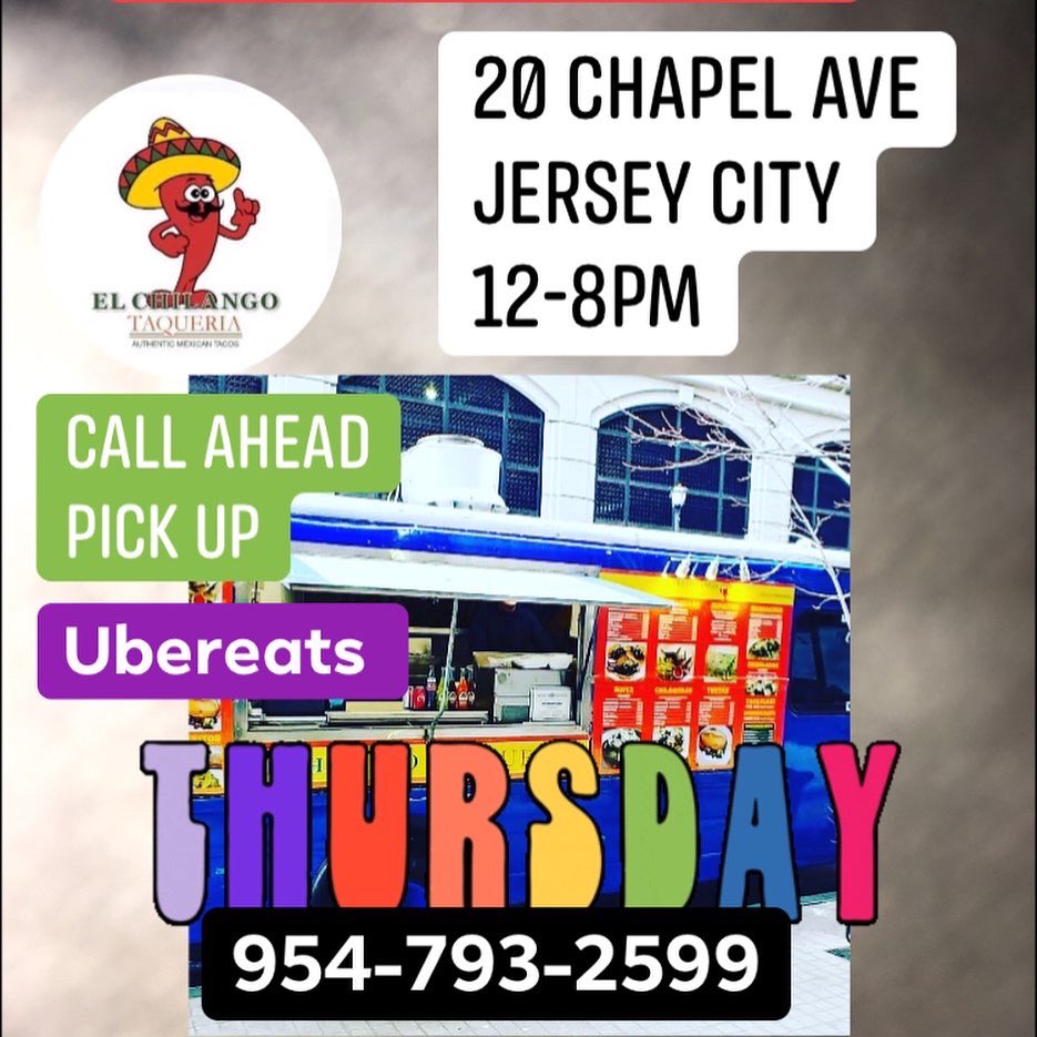 ElChilangoJC's tweet photo. FINALLY after weeks of storms &amp; bad weather we’re back at Port Liberte today for lunch and dinner🎉🌮🌮 EL CHILANGO @ PORT LIBERTE SOCIAL CONDOS 12-8PM!! THURSDAY LUNCH &amp; DINNER// Don’t miss out!! 954 793 2599 #streettacos #tacothurday #tacoeveryday #jerseystrong https://t.co/Vazdft7MPI
