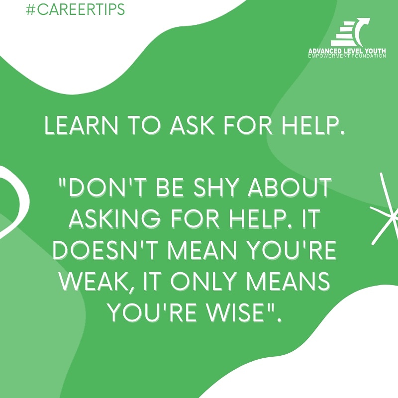 alyefoundation's tweet photo. #CTOTW 

LEARN TO ASK FOR HELP:

Asking for help isn't a sign of weakness;
◾it connects you with others
◾it fosters collaboration and team spirit
◾it increases productivity
◾it prevents burnout
◾it helps develop maturity and improves resilience.
#Career #careertips #FolloMe https://t.co/TybDhcDDs1