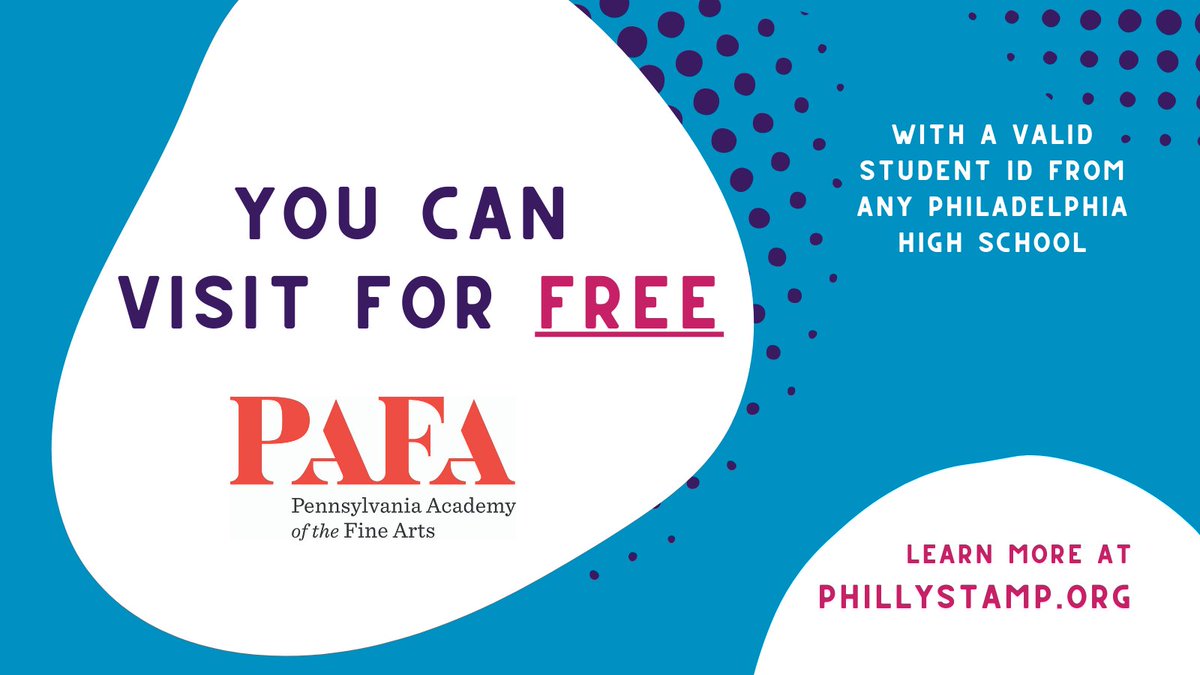 Are you an art kid for life? Meet your art kid ancestors by visiting the first-ever art school &amp; museum in America <a href="/PAFAcademy/">PAFA - Pennsylvania Academy of the Fine Arts</a> for FREE with your high school ID! Visit phillySTAMP.org for more info!
