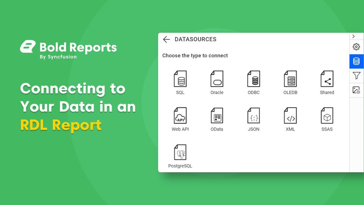 boldreportsoffl's tweet photo. Here's how to create a #data source and data set in an #RDL report with the help of some popular data connectors. #SSRS #ReportDesigner
Watch the video: https://t.co/52yOSTWuUQ. https://t.co/rCiLzboI1K
