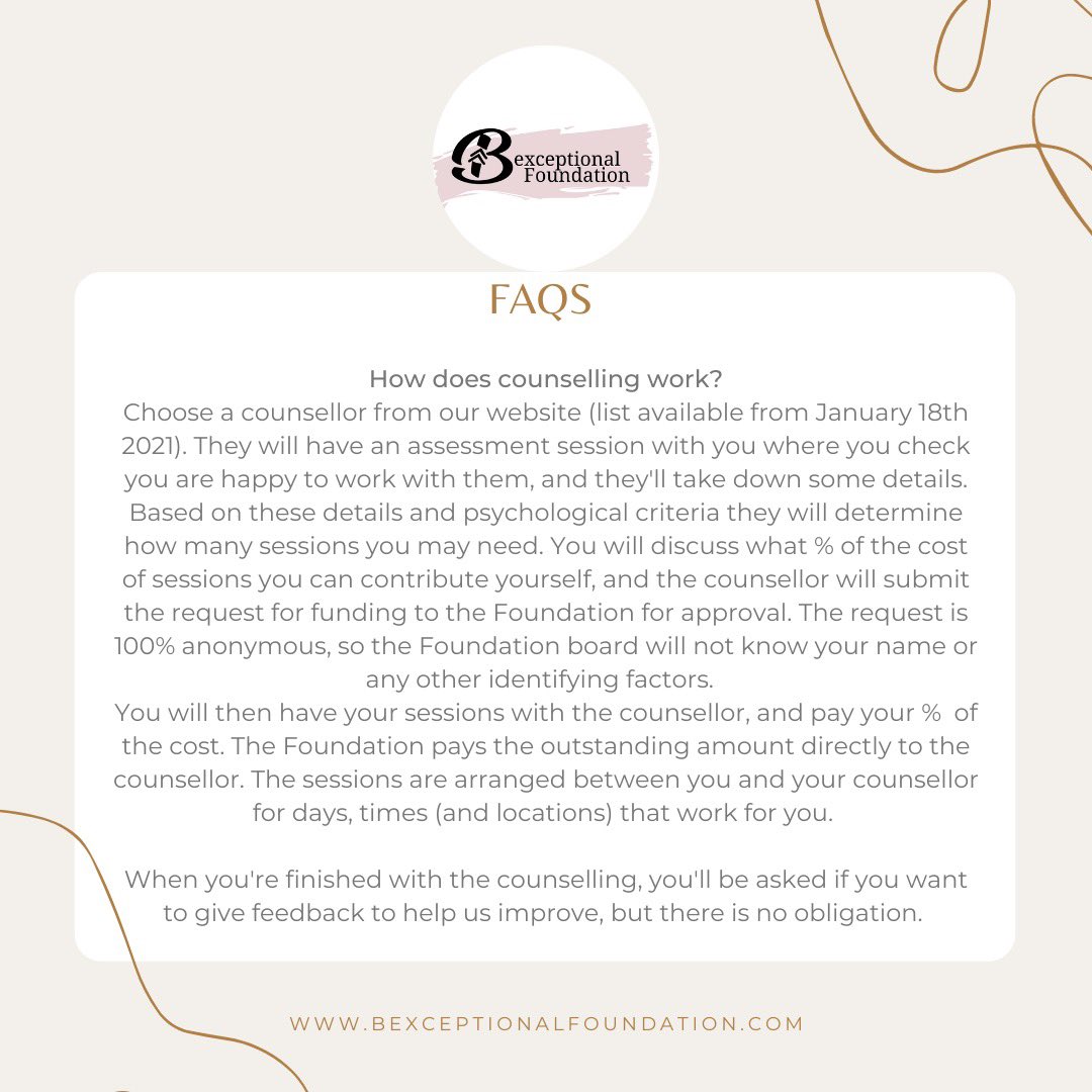 BexceptionalFdn's tweet photo. A little more information about our charity. Please share our resources with your networks, you never know who may need support ✨ https://t.co/gwlNc9u3Ug