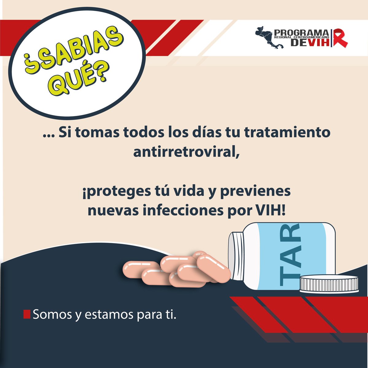 VicitsXela's tweet photo. Si has sido detectado con VIH, es importante tomar tu tratamiento todos los días, para proteger tu vida y evitar nuevas infecciones. Y gozar de una calidad de vida mejor. 
#SomosYEstamosParaTi #ClinicasVICITS #VicitsXela #VIH #Prevencion #TeRetoAAnimarte #prcvih https://t.co/aiK1XpsdLH