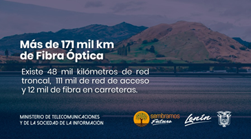 infoValledelaV's tweet photo. #EcuadorDigital | El país registra un avance histórico en despliegue de fibra óptica, que permite a más ecuatorianos conectarse con el mundo y acceder a varios servicios como telemedicina, educación virtual o teletrabajo.
#SembramosFuturo https://t.co/xEi53oDsGS