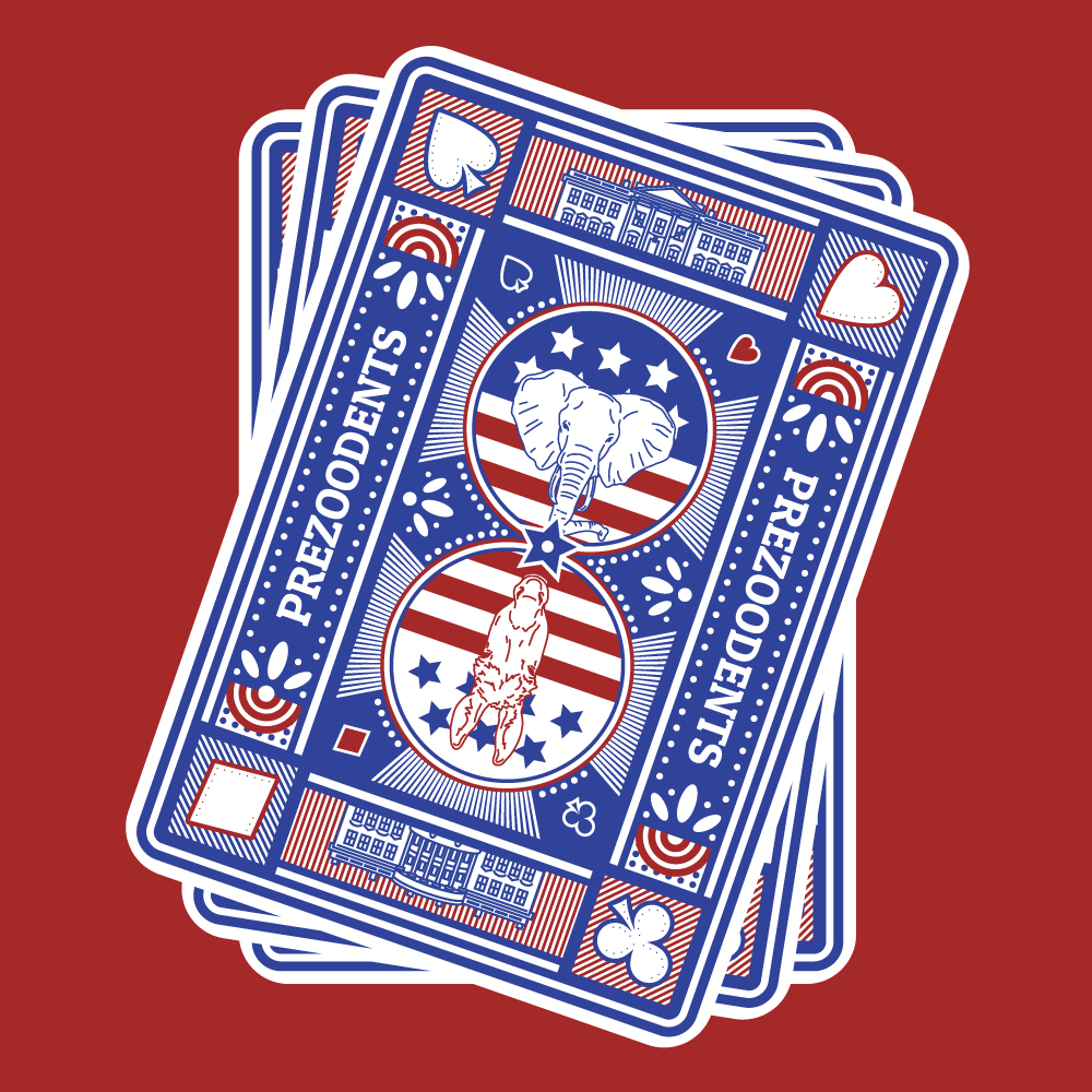AhHaBrands's tweet photo. Here's a sneak-peak at the updated PreZOOdents Series Playing Cards, coming this Spring!
.
.
.
.
#ahha #ahhabrands #prezoodents #joebiden #joebison #playingcards #customcards #design #cardart https://t.co/5QefxGNRUm