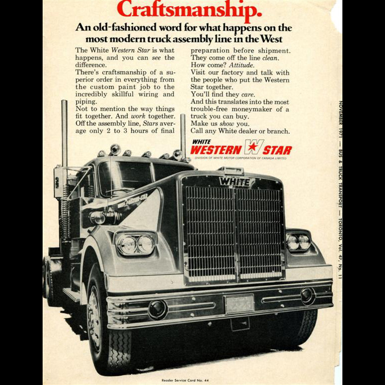 WstrnStarTrucks's tweet photo. Even in the older ads, the Western Star was dripping with attitude. #TBT #ThrowbackThursday https://t.co/AHfRQRd3eG