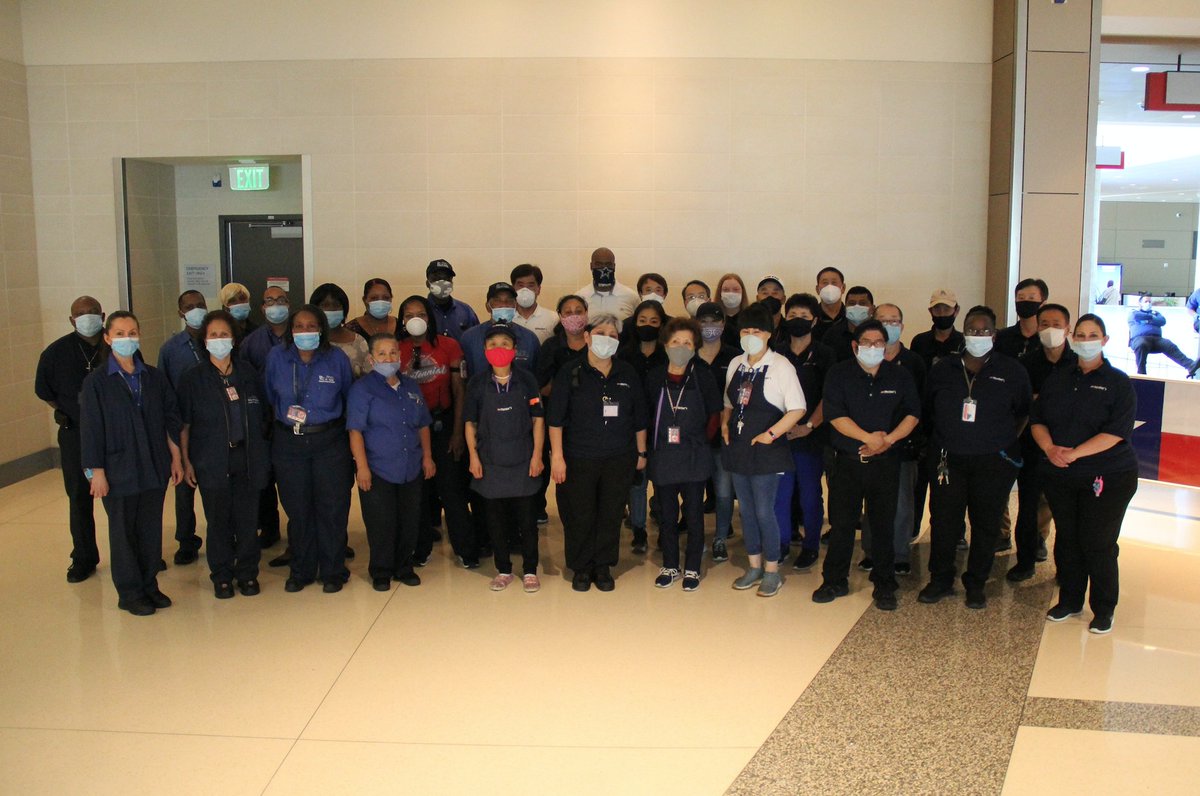 DallasLoveField's tweet photo. Next time you're traveling with us, be sure to give a big (socially distant) thank you to our custodial staff! These dedicated professionals work tirelessly to make sure #DAL remains safe and clean. #LOVEready https://t.co/0gC1GJ6Wcp