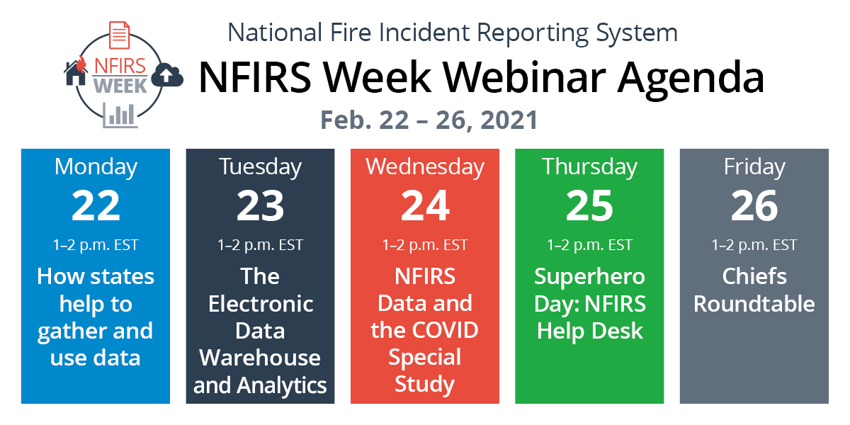 usfire's tweet photo. Join today's #NFIRSweek webinar to find out how to send questions to the NFIRS Help Desk and get the answers to our most frequently asked questions. You will also have an opportunity to ask the experts! @IAFC https://t.co/5d3RN7ep6f https://t.co/DRbShTBXNv