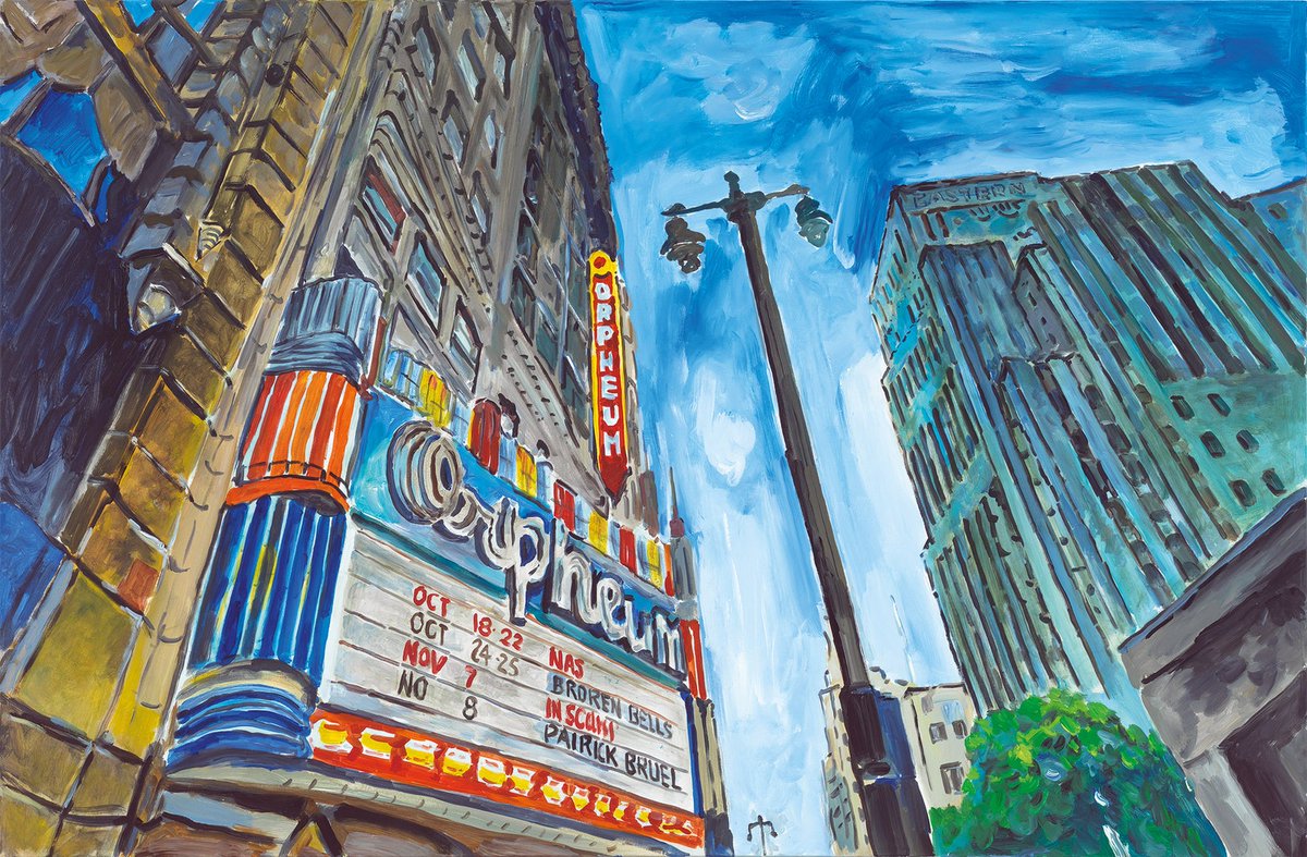 Bob Dylan, Theater, Downtown LA, 2015-2016, acrylic on canvas.

<a href="/bobdylan/">Bob Dylan</a> <a href="/HalcyonGallery/">Halcyon Gallery</a> — dylan.halcyongallery.com