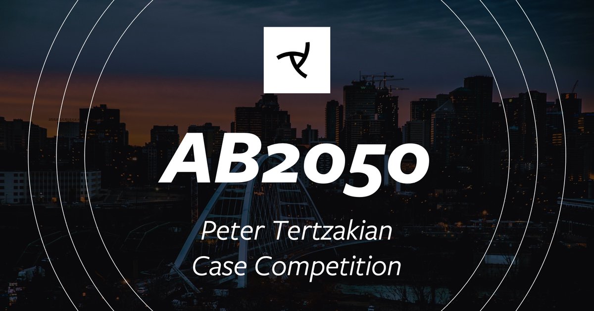 We are back again with our most anticipated event of the year. It is time to showcase your brilliant ideas concerning #sustainability in Alberta. Applications are now open for the 2020-2021 Peter Tertzakian #AB2050 Innovation Case Competition! Link: bit.ly/3qQbOGi