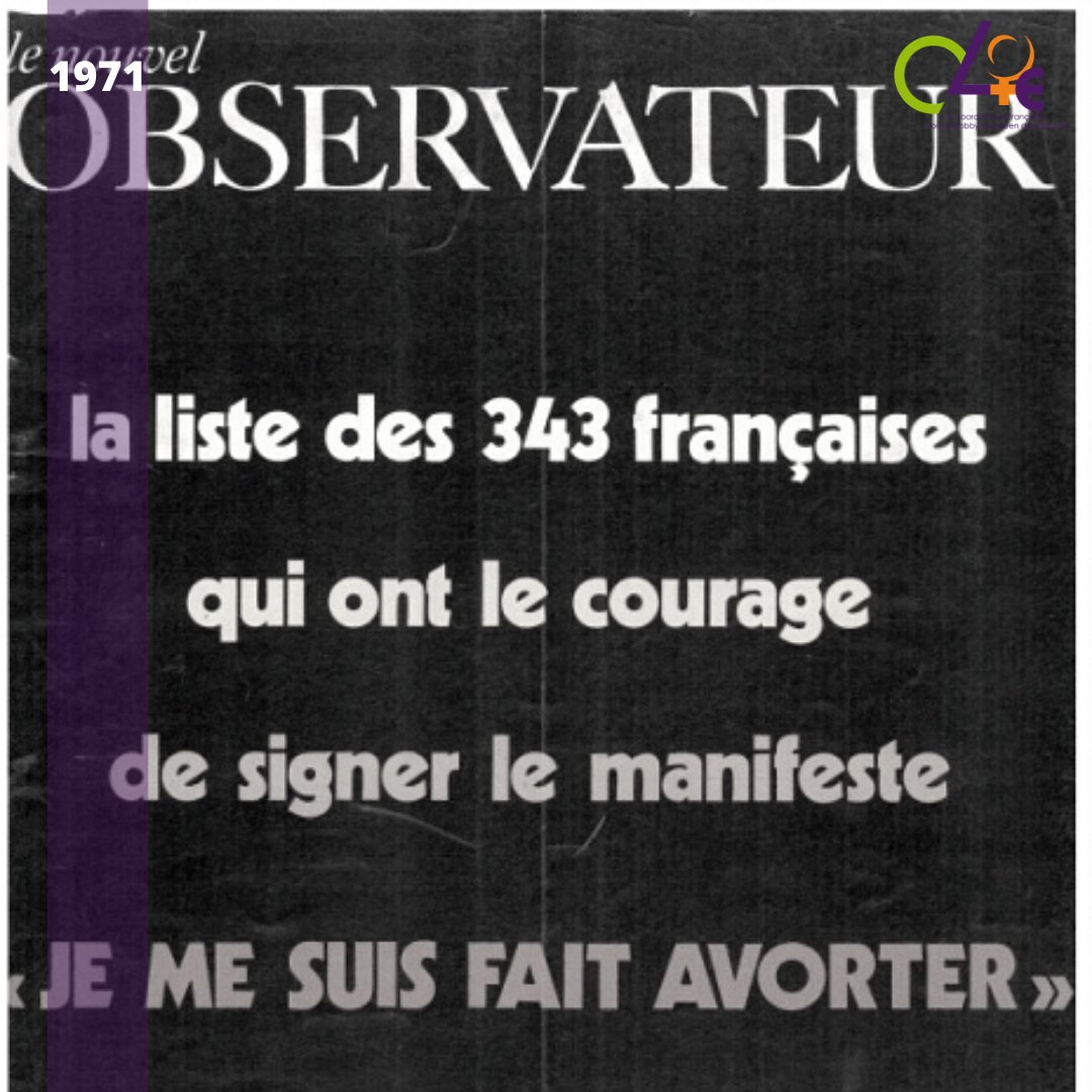 ClefFemmes's tweet photo. Le 5 avril 1971 est paru « Le Manifeste des 343 ». Il s’agit de la liste des 343 Françaises qui ont eu le courage le signer le manifeste « Je me suis fait avorter », s’exposant ainsi à des poursuites pénales car l’avortement était encore illégal en France.
#tbt #manifestedes343 https://t.co/CKdKaKHeMj