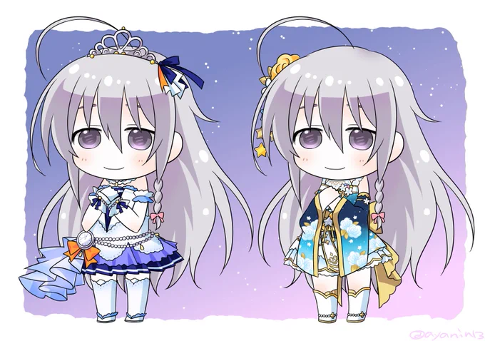 デレステ衣装ふたつ描きました。 