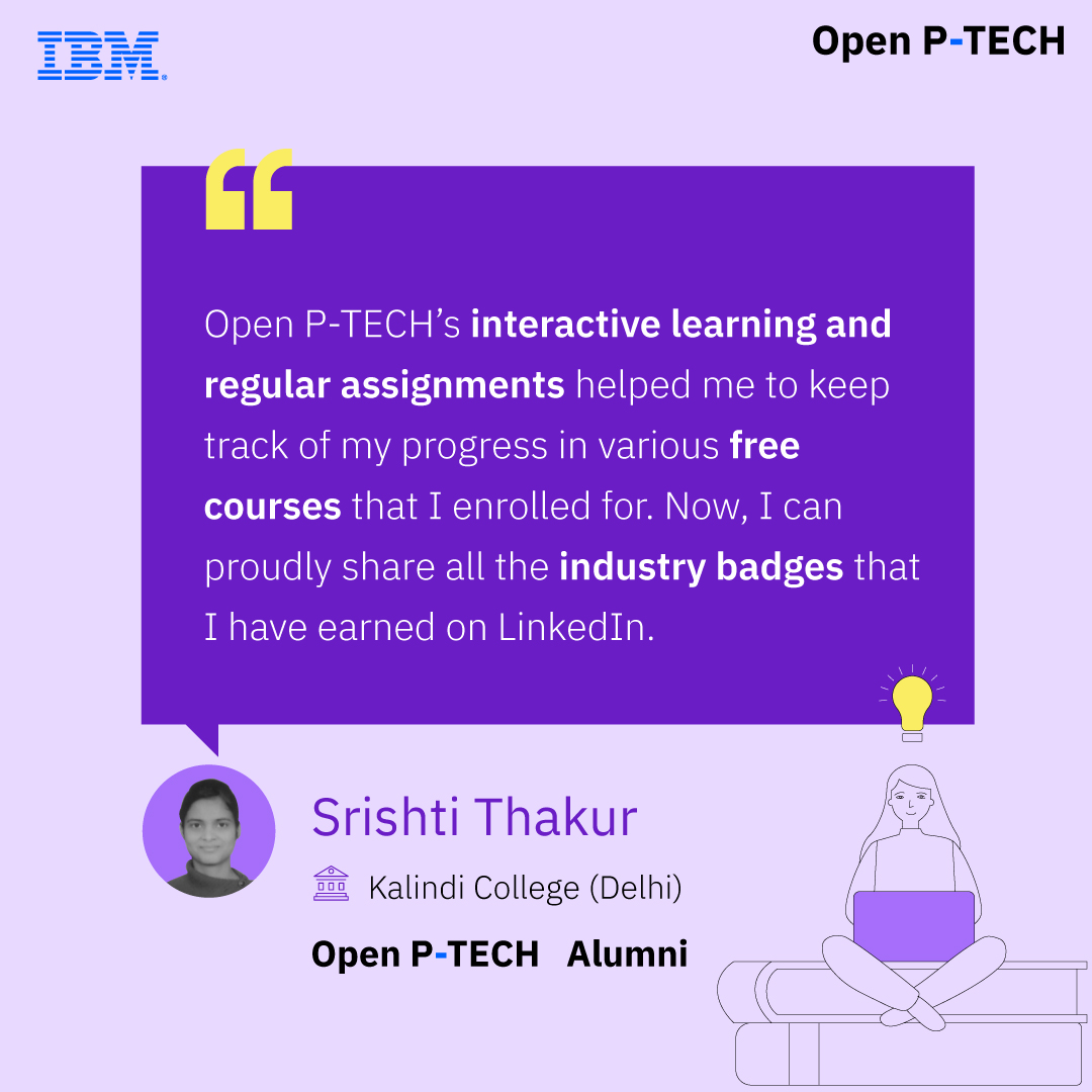 Designed by the experts at <a href="/IBM/">IBM</a> , @PTECHNETWORK courses are enabling 1000s of students across India to kickstart their career in technology and future-proof their professional journey. 
Visit ptech.org/open-p-tech to learn more about our free courses
#OpenPTECH #GoodTechIBM