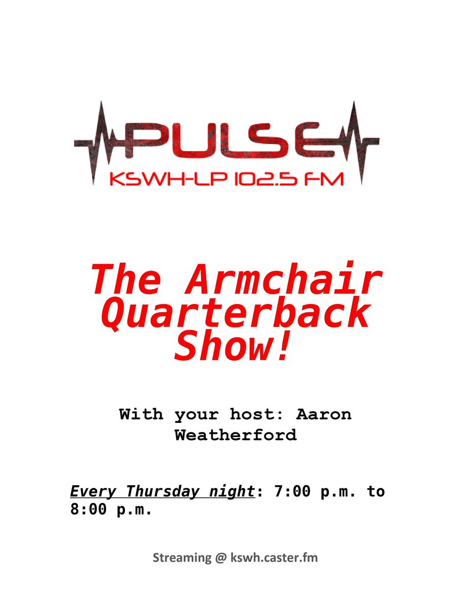 KSWH's tweet photo. Air waves go athletic this Thursday with two segments of sportstalk at 1 PM &amp; 8 PM. Tune in on THE station of Arkadelphia: https://t.co/oPiC4R8Q95 / 102.5 FM https://t.co/D8eXdnZjTa